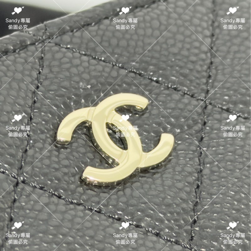 🖤CF爆款L型短夾 黑金荔枝 全新全配芯片款🖤-11