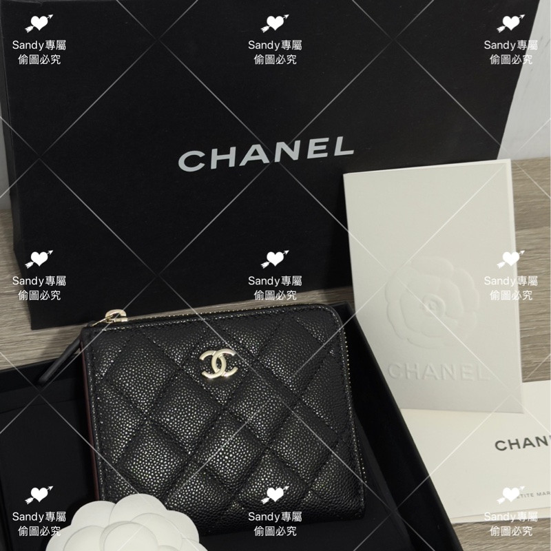 🖤CF爆款L型短夾 黑金荔枝 全新全配芯片款🖤-18