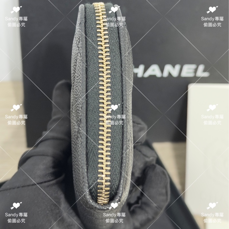 🖤CF爆款L型短夾 黑金荔枝 全新全配芯片款🖤-22