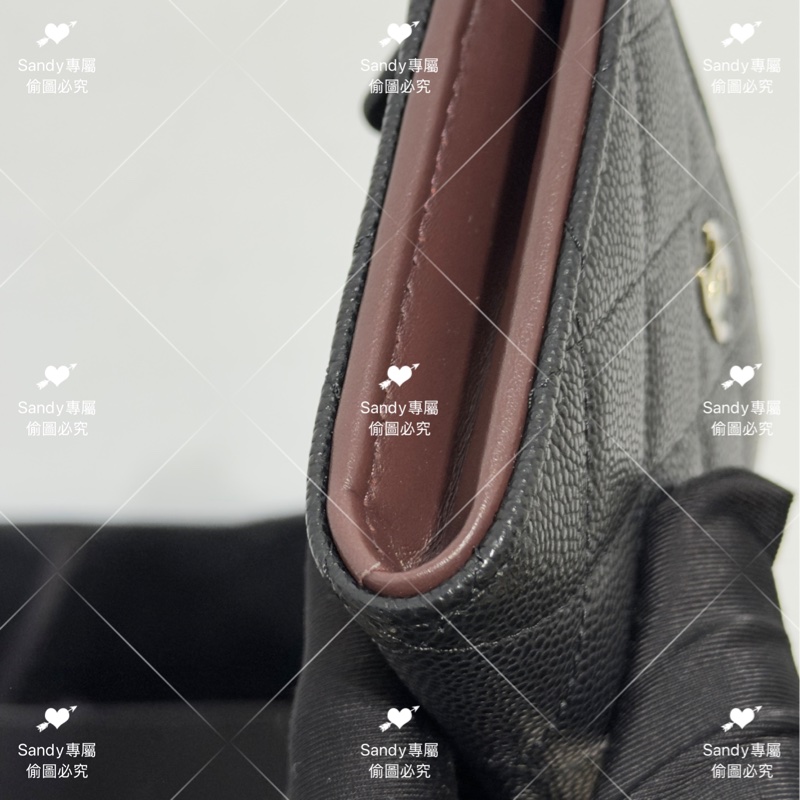 🖤CF爆款L型短夾 黑金荔枝 全新全配芯片款🖤-28