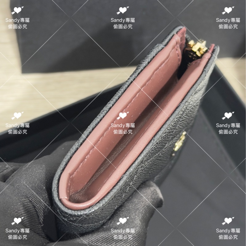 🖤CF爆款L型短夾 黑金荔枝 全新全配芯片款🖤-29