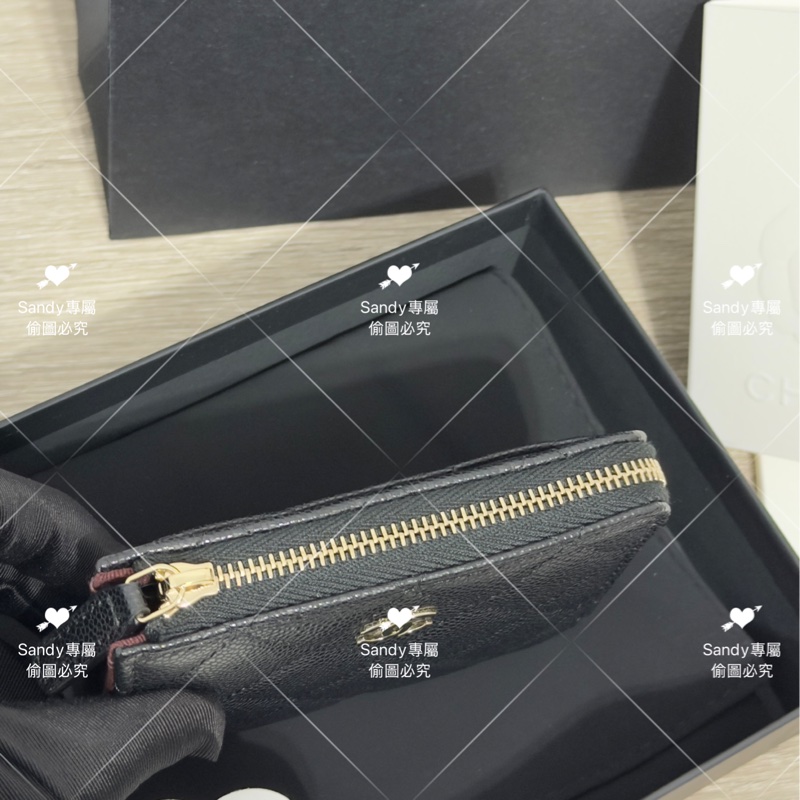 🖤CF爆款L型短夾 黑金荔枝 全新全配芯片款🖤-31