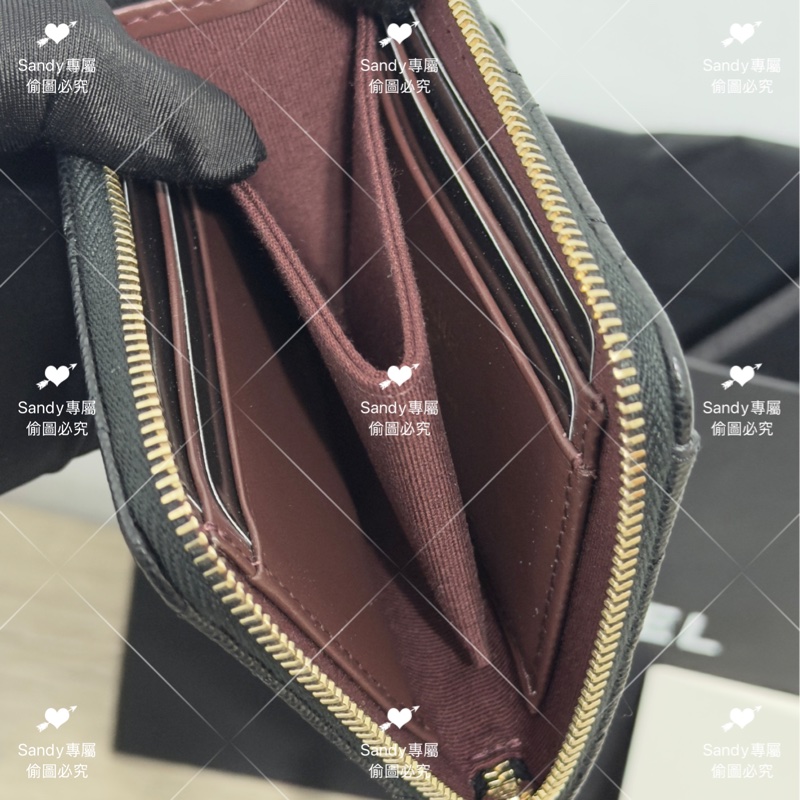 🖤CF爆款L型短夾 黑金荔枝 全新全配芯片款🖤-48