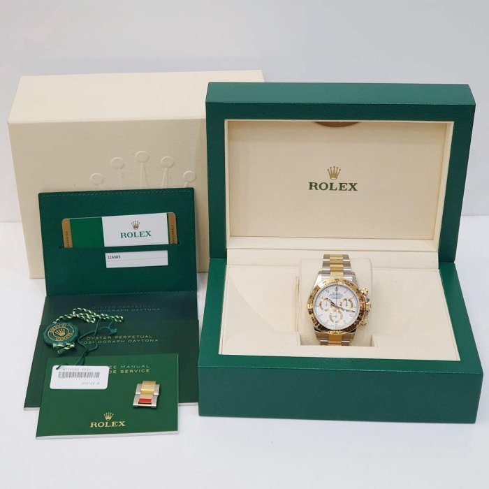 【大眾名錶】ROLEX勞力士 116503 Daytona 2019/09熱門款 半金迪通拿 白色面盤 大眾名錶G200-9