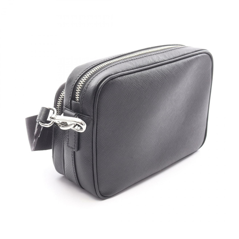 PRADA 男士肩斜背包 2VH170 Saffiano 皮革 黑色 二手-1