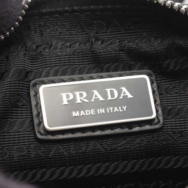PRADA 男士肩斜背包 2VH170 Saffiano 皮革 黑色 二手-4