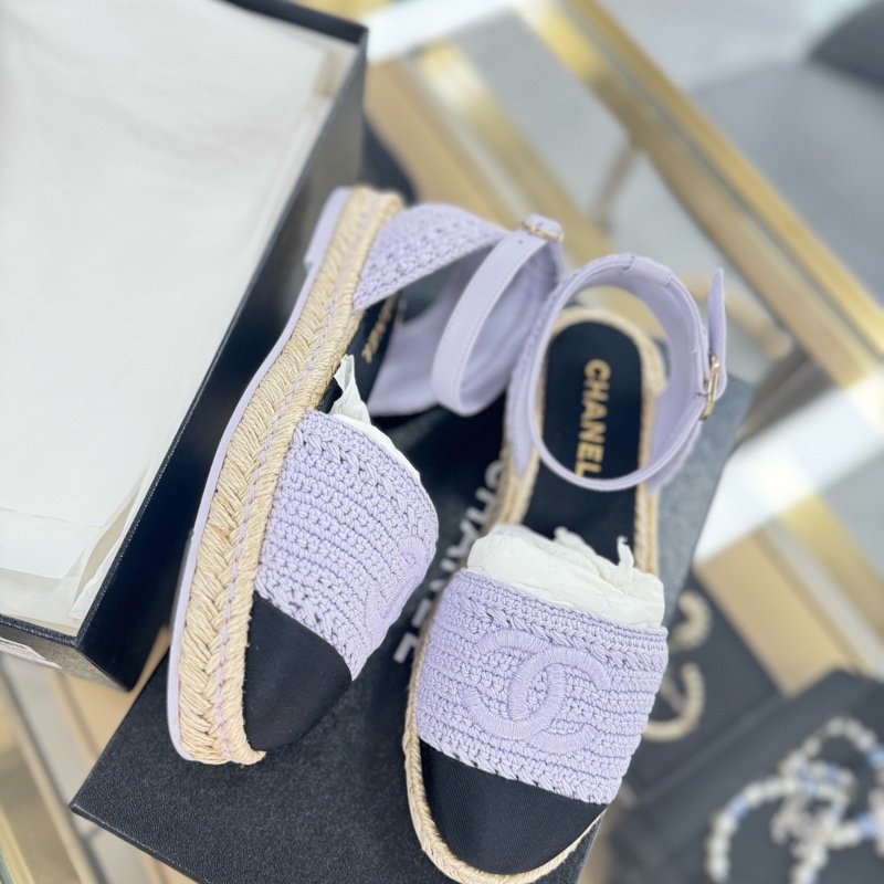 閒置未使用 CHANEL 香奈兒漁夫涼鞋  尺碼36碼  有盒-1