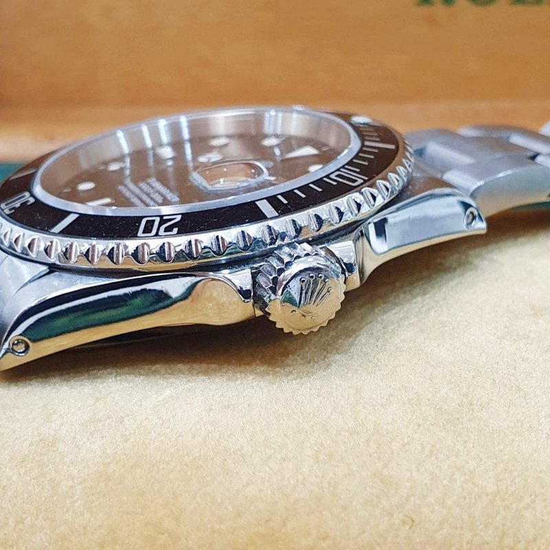 【大眾名錶】ROLEX勞力士 16610 Submariner 經典收藏品 鋁圈黑水鬼T25面盤 自然龜裂 珍珠網狀面盤 大眾名錶B1283-6