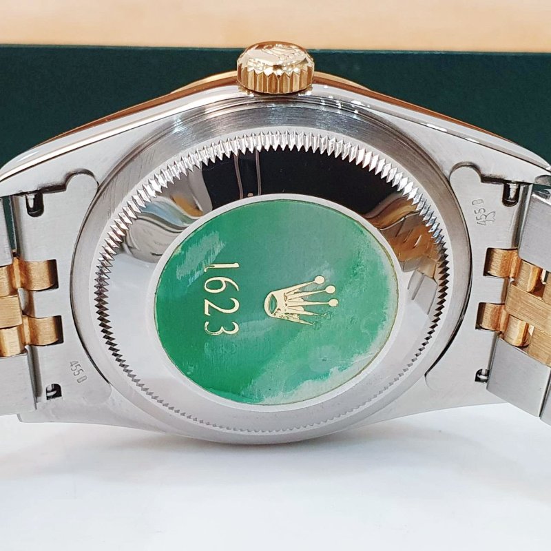 【大眾名錶】ROLEX勞力士 16233 Datejust 蠔式18K半金 新包台十鑽紀念面盤 原廠帶未整理 底蓋原廠貼紙 大眾名錶B1284-7