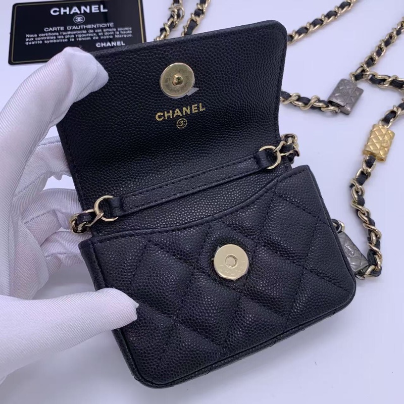 Chanel香奈兒21K鏈條斜挎小包-6