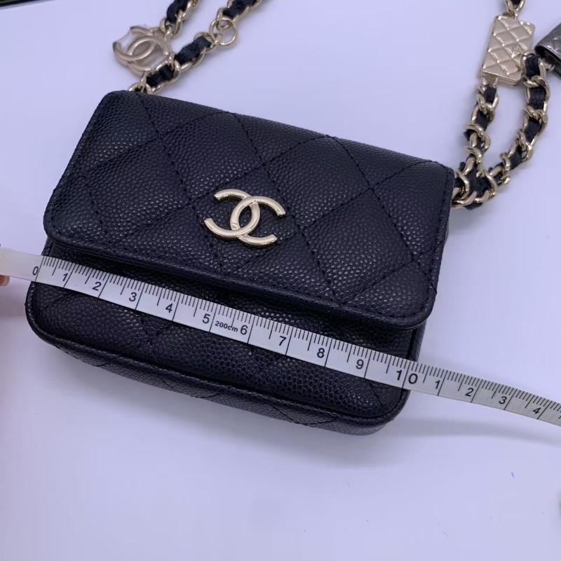 Chanel香奈兒21K鏈條斜挎小包-13