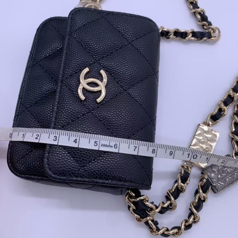 Chanel香奈兒21K鏈條斜挎小包-14