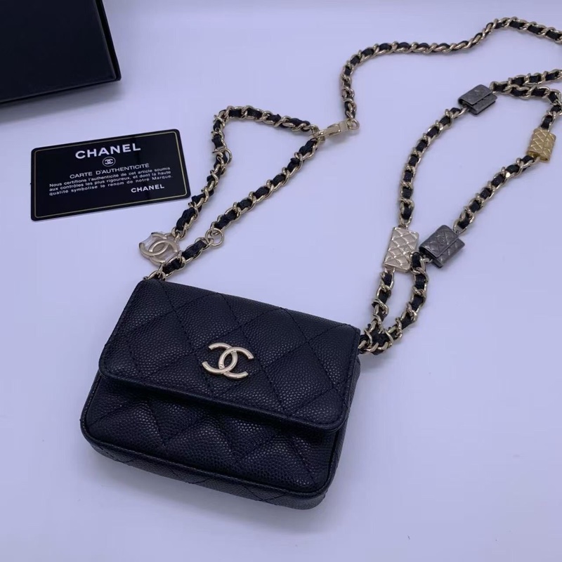 Chanel香奈兒21K鏈條斜挎小包-18