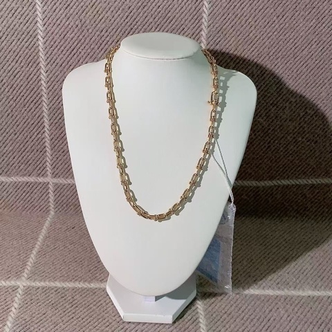 Tiffany 蒂芙尼 HardWear小號鏈環項鍊18k玫瑰金 鏈長45cm