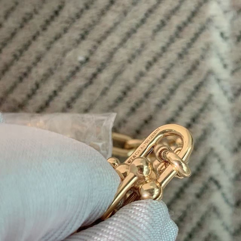 Tiffany 蒂芙尼 HardWear小號鏈環項鍊18k玫瑰金 鏈長45cm-4