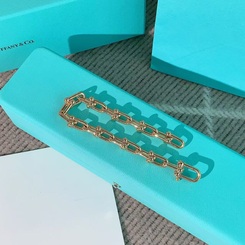 Tiffany蒂芙尼 HardWear系列 18K玫瑰金鍊環手鍊，2025年購入-3