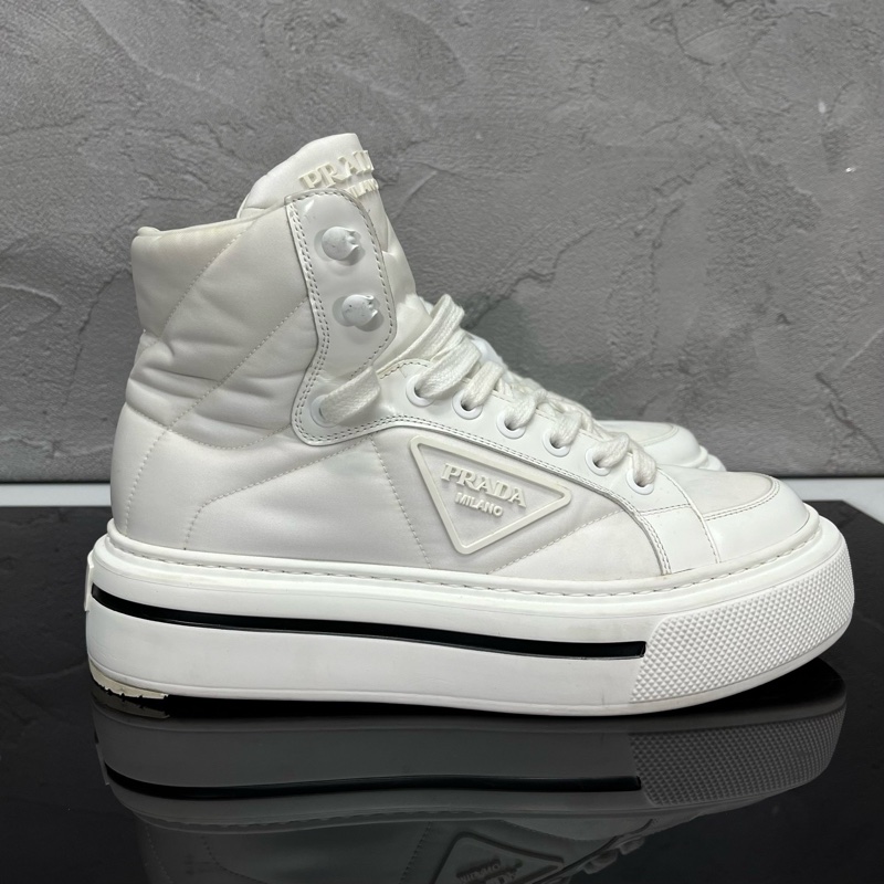 PRADA 普拉達 環保材質厚底高幫鞋-3