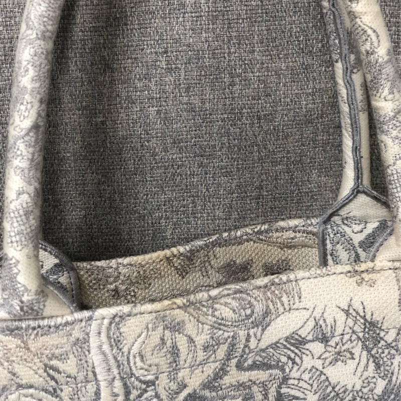 Dior tote中號岩石灰動物園購物袋，配件塵袋身份卡-8