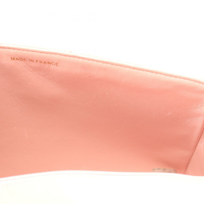 香奈兒 (CHANEL) Matelasse 單肩斜背包，羊皮材質，粉紅色，金色五金，二手 CC-5