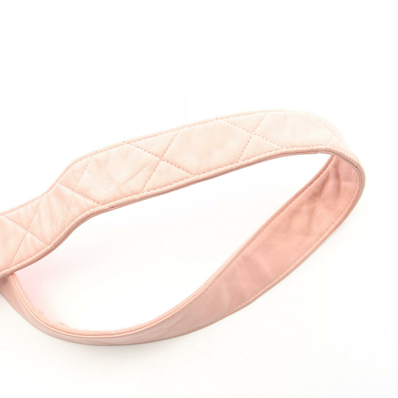 香奈兒 (CHANEL) Matelasse 單肩斜背包，羊皮材質，粉紅色，金色五金，二手 CC-9