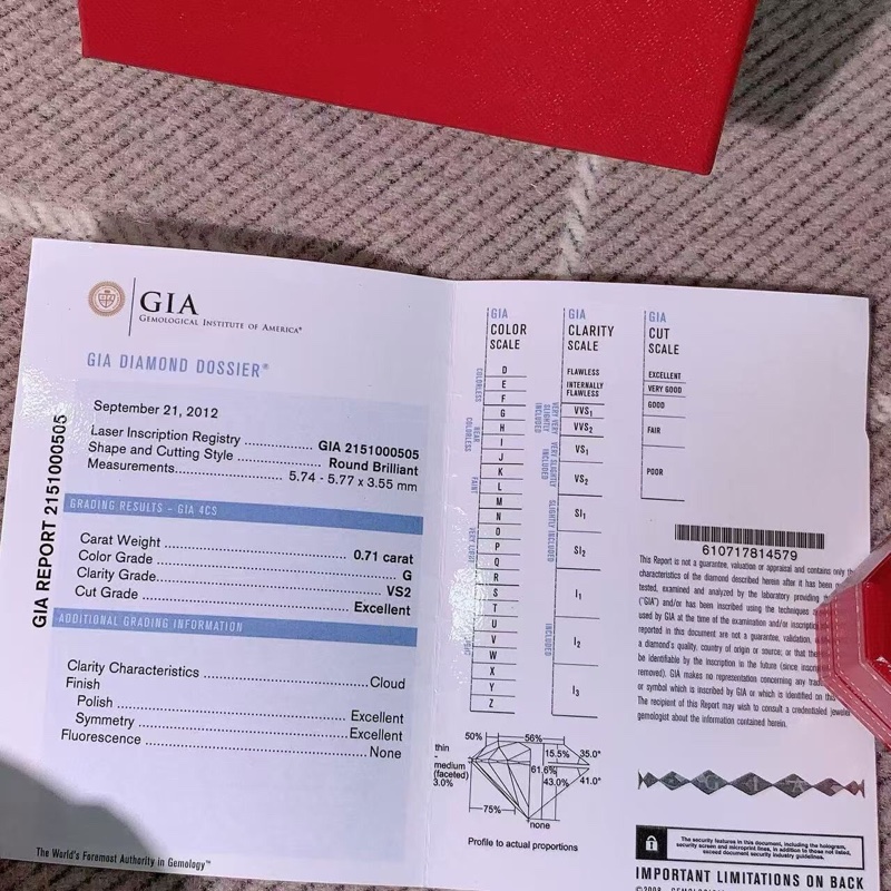 Cartier卡地亞0.7克拉鑽石牛頭款項鍊，主鑽0.71，G色，VS2-6