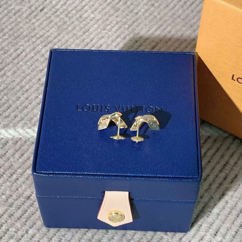 Lv Cuban chain鑽石耳環18k黃金 耳釘 耳飾-4