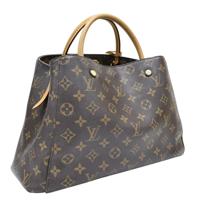 棕色 原花帆布 Montaigne MM 兩用包【LOUIS VUITTON LV 路易威登】 M41056-1
