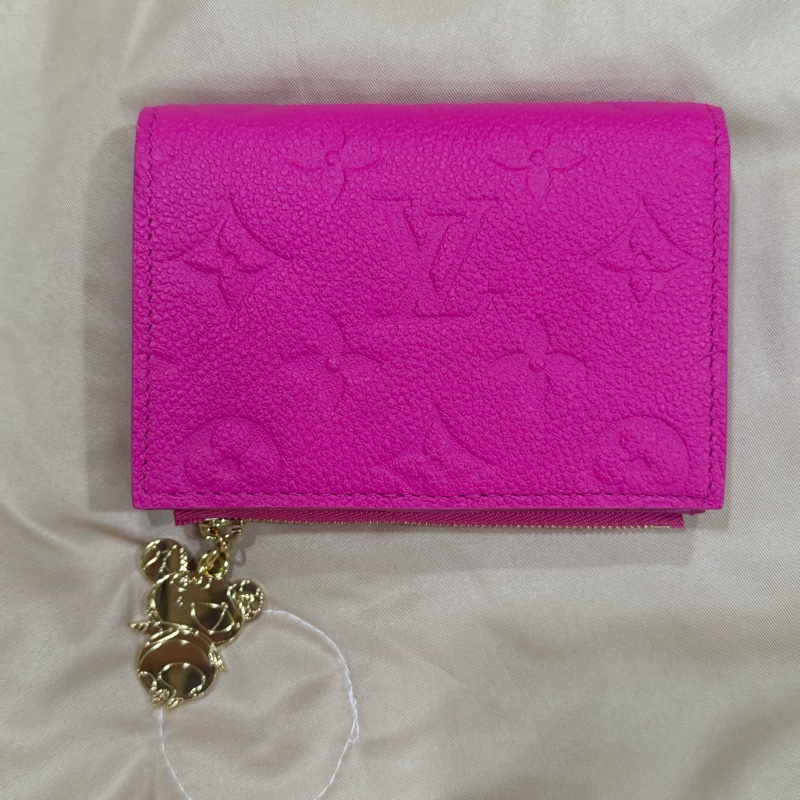 Louis Vuitton 路易威登M14087 村上隆聯名系列經典Monogram壓紋牛皮熊貓造型拉鍊皮夾(桃粉色)-6