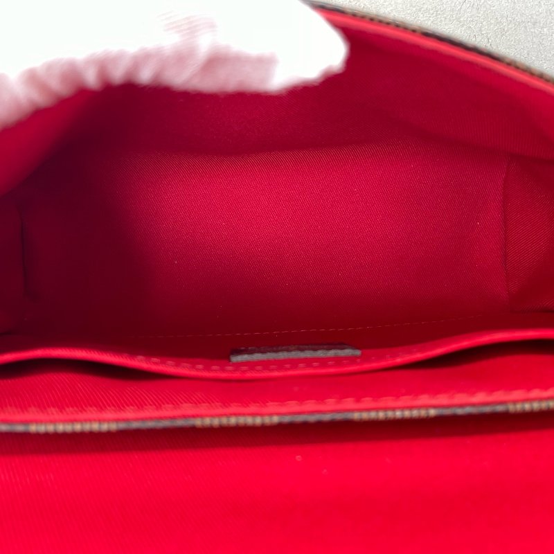 芯片款 路易威登/Louis Vuitton CROISETTE 棕棋盤格流蘇郵差包-10