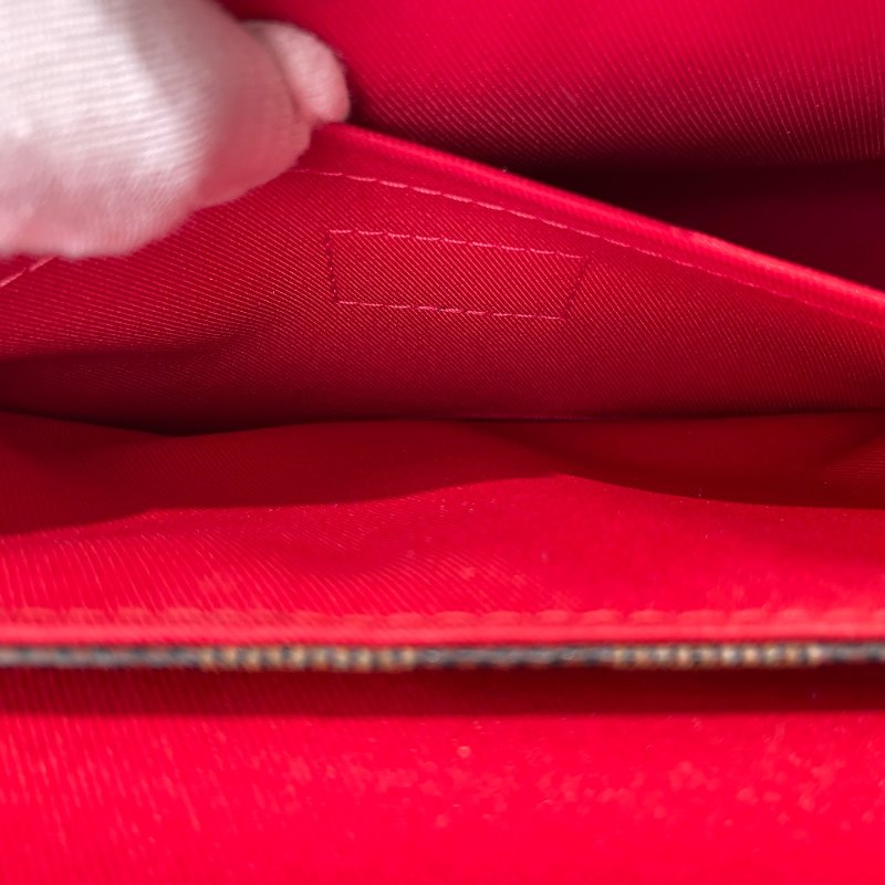 芯片款 路易威登/Louis Vuitton CROISETTE 棕棋盤格流蘇郵差包-11