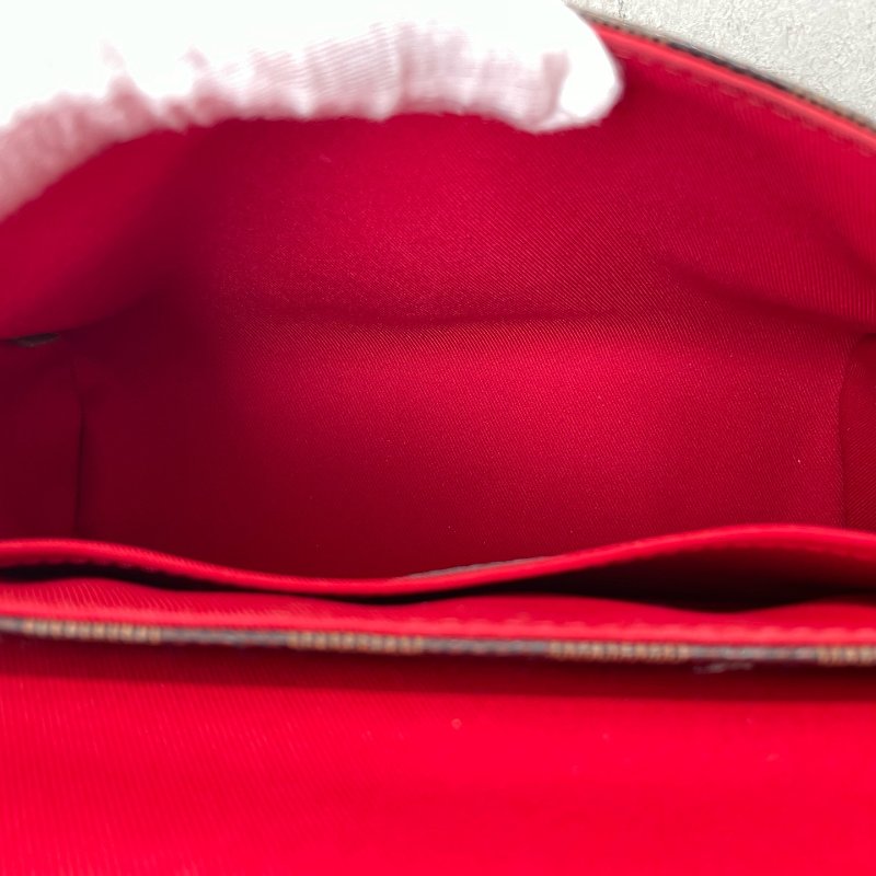 芯片款 路易威登/Louis Vuitton CROISETTE 棕棋盤格流蘇郵差包-12