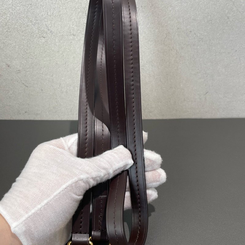 芯片款 路易威登/Louis Vuitton CROISETTE 棕棋盤格流蘇郵差包-15