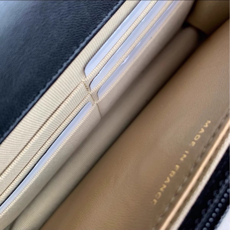 經典搶手❤️‍🔥Chanel香奈兒黑金金球調解扣Woc鏈條包單肩斜挎包-12