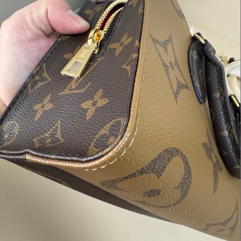 全新🧡帶票 Lv 老花橫版onthego-5