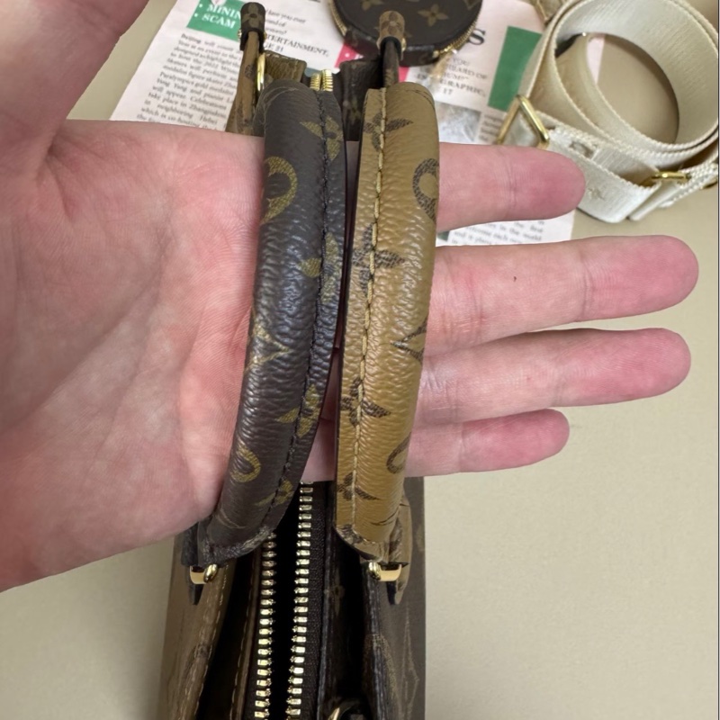 全新🧡帶票 Lv 老花橫版onthego-7