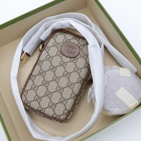 Gucci 古馳 老花 二合一 手機包