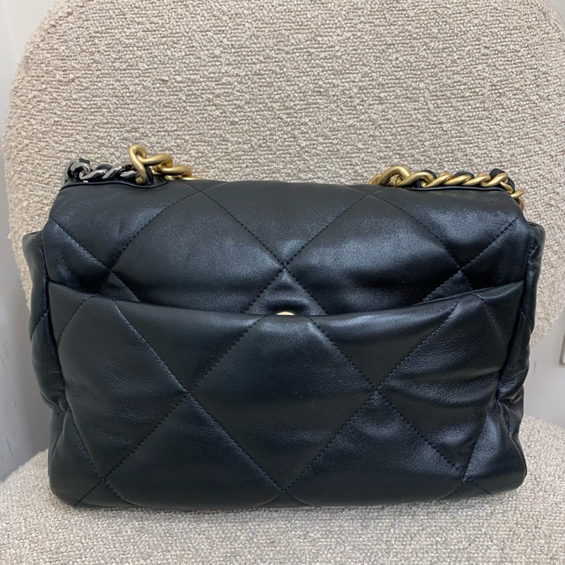 CHANEL香奈兒 黑金19bag 底長30 中號 22年芯片  🈚附件-2