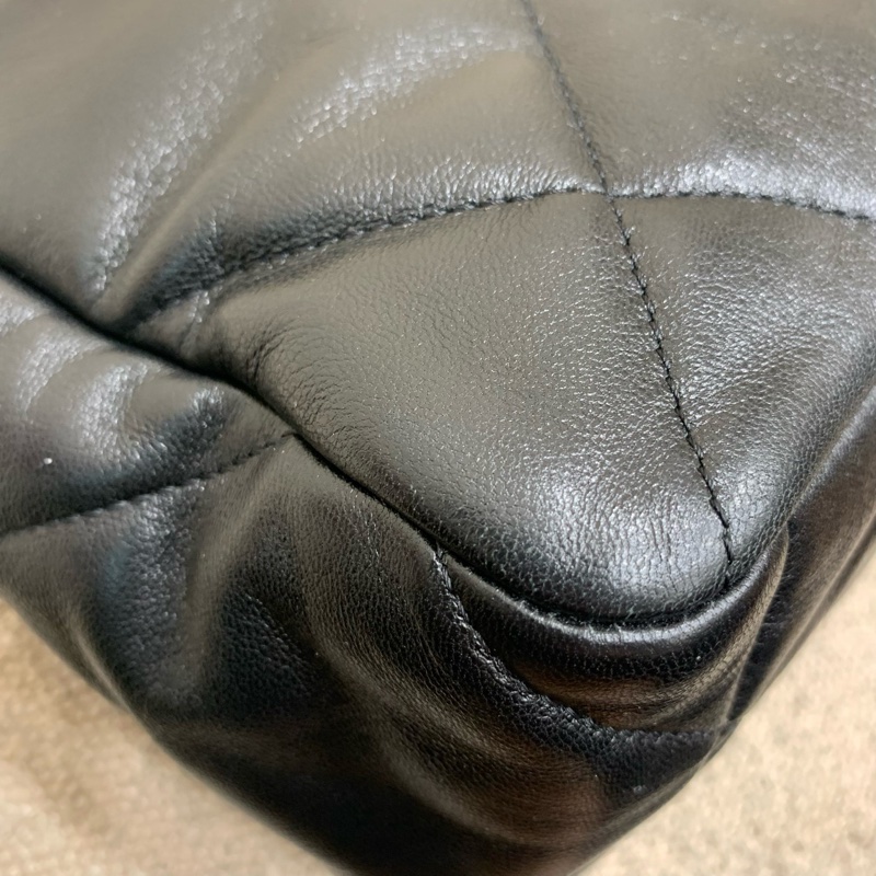 CHANEL香奈兒 黑金19bag 底長30 中號 22年芯片  🈚附件-8