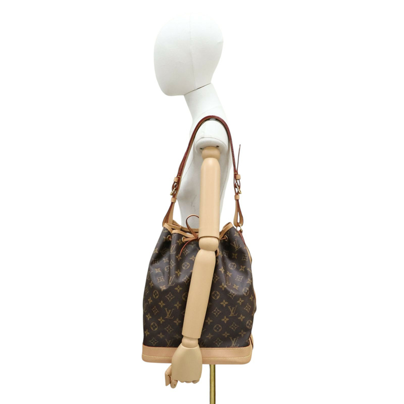 棕色 原花 帆布 Noe 水桶包 肩背包【LOUIS VUITTON LV 路易威登】 M46976-5