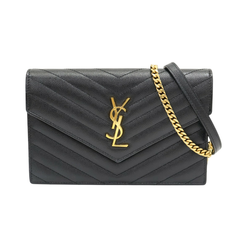黑色 牛皮 Cassandre WOC 肩背包【SAINT LAURENT YSL 聖羅蘭 】 393953-0