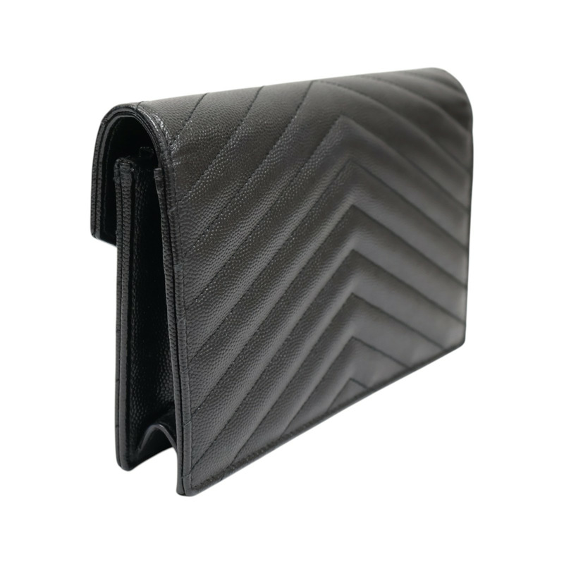 黑色 牛皮 Cassandre WOC 肩背包【SAINT LAURENT YSL 聖羅蘭 】 393953-1