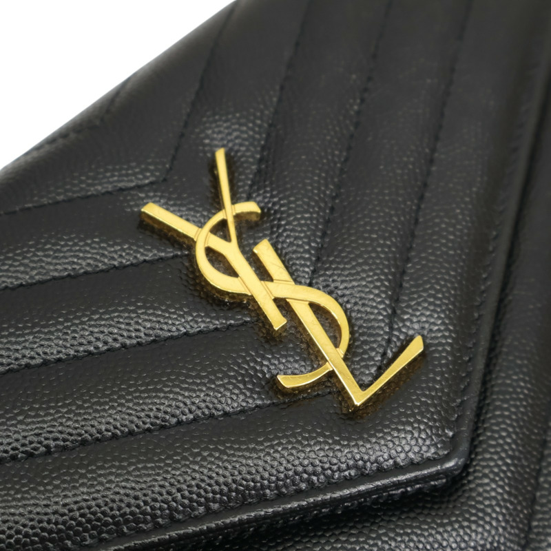 黑色 牛皮 Cassandre WOC 肩背包【SAINT LAURENT YSL 聖羅蘭 】 393953-7