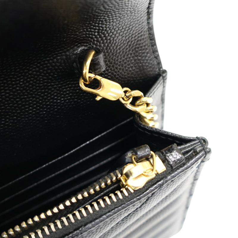 黑色 牛皮 Cassandre WOC 肩背包【SAINT LAURENT YSL 聖羅蘭 】 393953-12