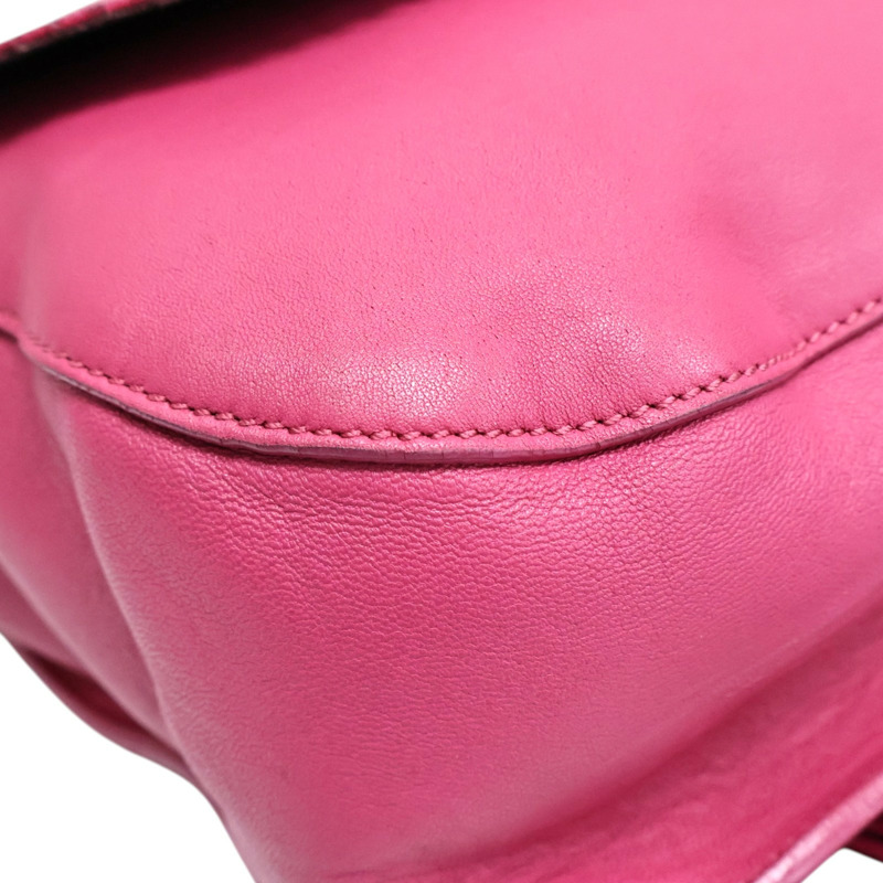 粉色羊皮 流蘇 肩背包【LOEWE 羅威】-9