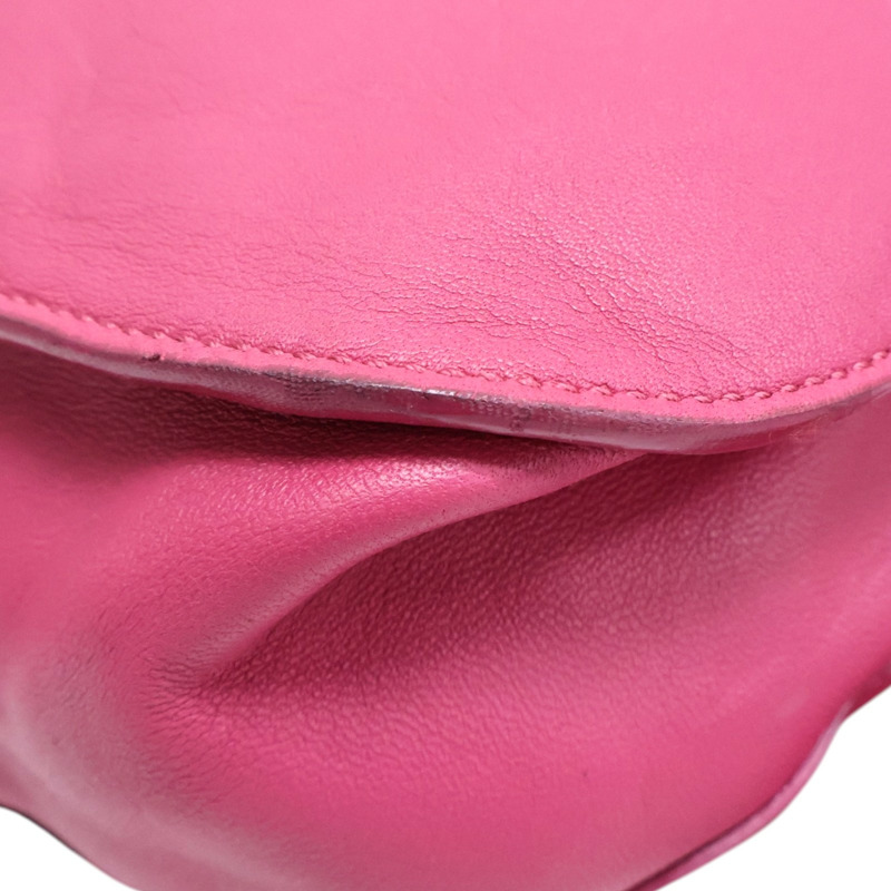 粉色羊皮 流蘇 肩背包【LOEWE 羅威】-11