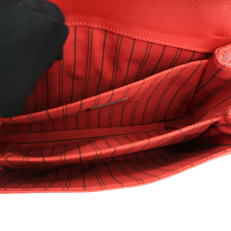 紅色 原花壓紋牛皮 Pochette Metis 兩用包【LOUIS VUITTON LV 路易威登】 M44155-2