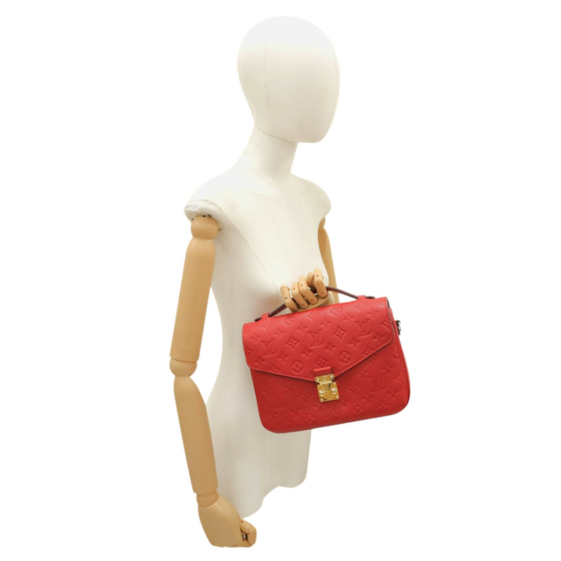 紅色 原花壓紋牛皮 Pochette Metis 兩用包【LOUIS VUITTON LV 路易威登】 M44155-8