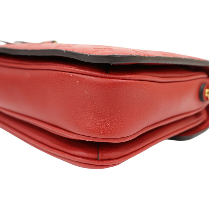 紅色 原花壓紋牛皮 Pochette Metis 兩用包【LOUIS VUITTON LV 路易威登】 M44155-10