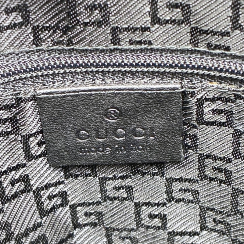 白/黑色 麂皮 牛皮 手提包【GUCCI 古馳】 001 4106-4