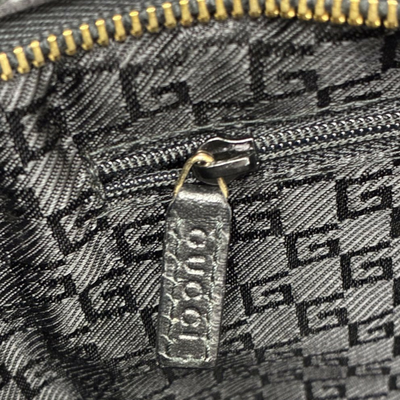 白/黑色 麂皮 牛皮 手提包【GUCCI 古馳】 001 4106-7